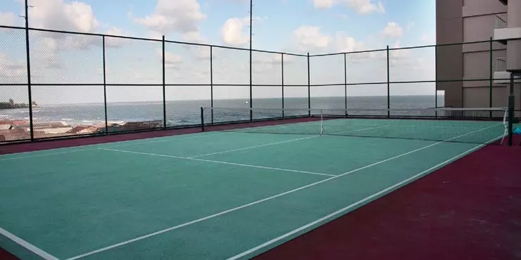 One of our facility offer to our guest, playing tennis in the afternoon, will keep your body health