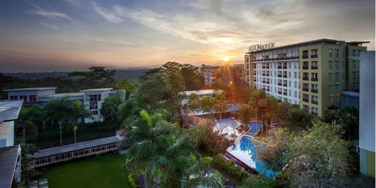 The beautiful sunrise view at our hotel.