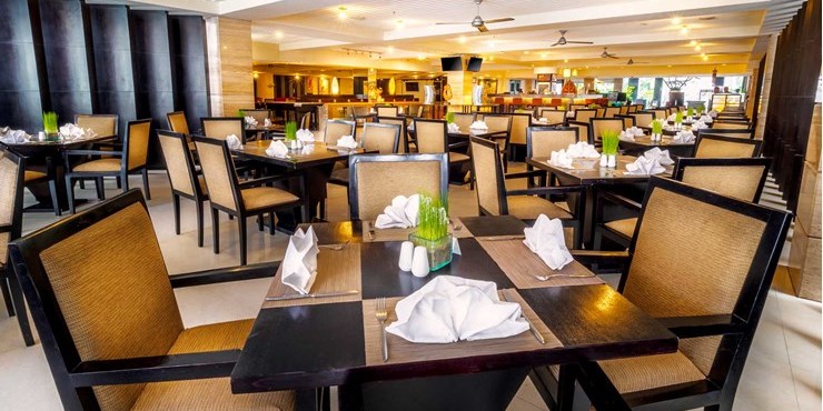 Enjoy breakfast lunch dinner at simple elegant restaurant at the poolside in Kuta bali